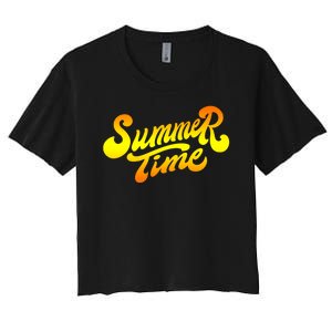 Summer Time Retro Women's Crop Top Tee