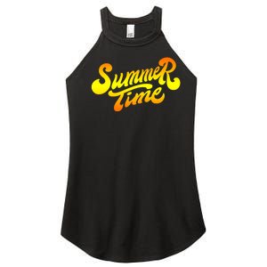 Summer Time Retro Women's Perfect Tri Rocker Tank