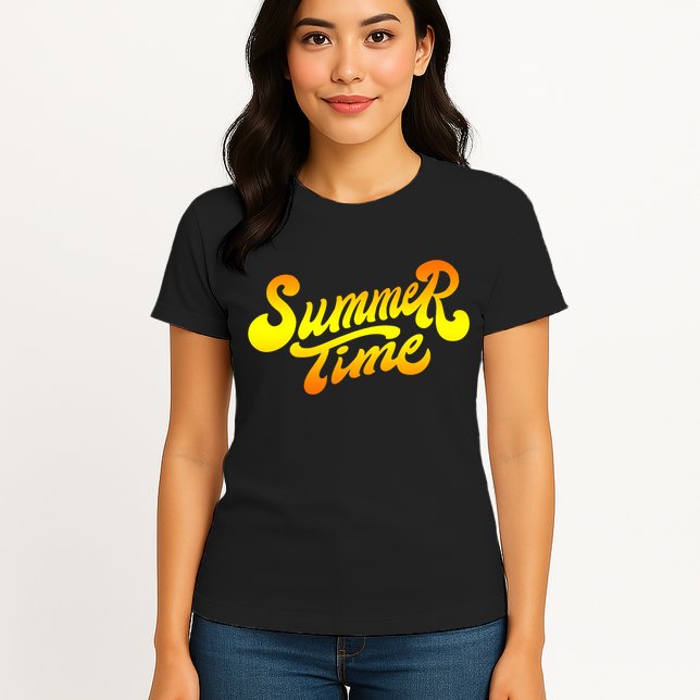 Summer Time Retro Womens T-Shirt