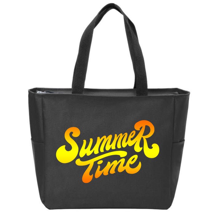 Summer Time Retro Zip Tote Bag