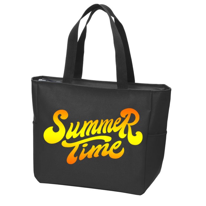 Summer Time Retro Zip Tote Bag