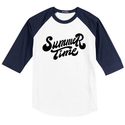 Summer Time Retro Baseball Sleeve Shirt