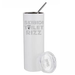 Skibid.I Toilet Rizz Funny Meme Stainless Steel Tumbler