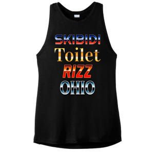 S.K.I.Bi.D.I Toilet Rizz Ohio Ladies PosiCharge Tri-Blend Wicking Tank