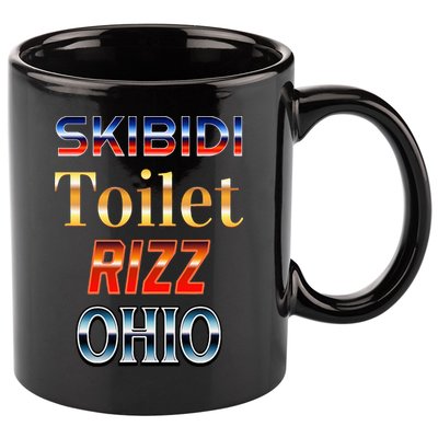 S.K.I.Bi.D.I Toilet Rizz Ohio 11oz C Handle Ceramic Mug