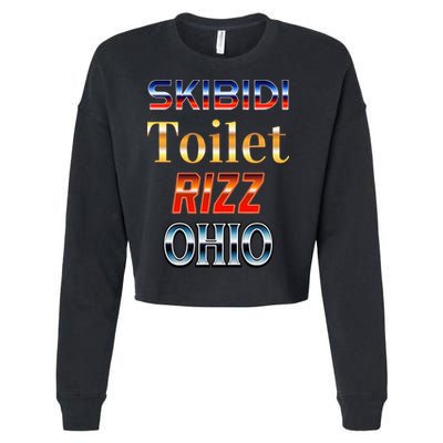 S.K.I.Bi.D.I Toilet Rizz Ohio Cropped Pullover Crew