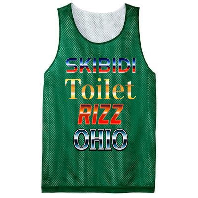 S.K.I.Bi.D.I Toilet Rizz Ohio Mesh Reversible Basketball Jersey Tank