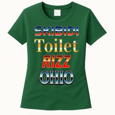 S.K.I.Bi.D.I Toilet Rizz Ohio Womens T-Shirt