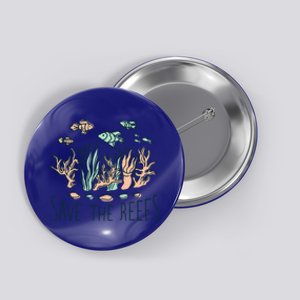 Save The Reefs Abstract Art Design Featuring The Coral Reefs Gift Button