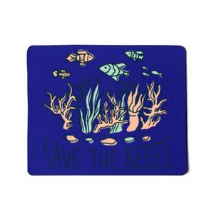 Save The Reefs Abstract Art Design Featuring The Coral Reefs Gift Mousepad