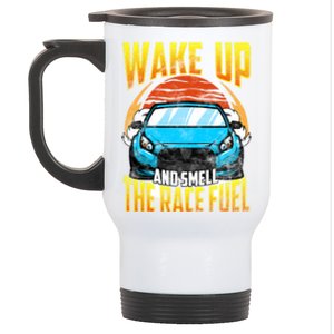 Smell The Race Fuel Car/auto Drag Racing Hot Rod Gift Meaningful Gift Stainless Steel Travel Mug