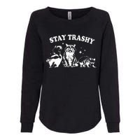 Stay Trashy Raccoon Opossum Skunk Womens California Wash Sweatshirt