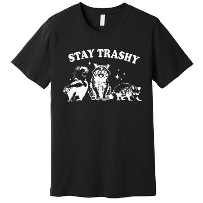 Stay Trashy Raccoon Opossum Skunk Premium T-Shirt