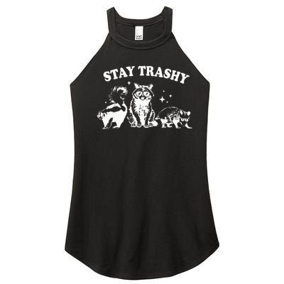 Stay Trashy Raccoon Opossum Skunk Women's Perfect Tri Rocker Tank