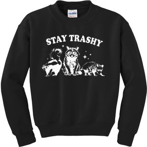 Stay Trashy Raccoon Opossum Skunk Kids Sweatshirt