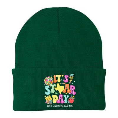 State Testing Retro ItS Staar Day DonT Stress Do Your Best Knit Cap Winter Beanie