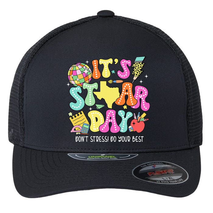 State Testing Retro ItS Staar Day DonT Stress Do Your Best Flexfit Unipanel Trucker Cap