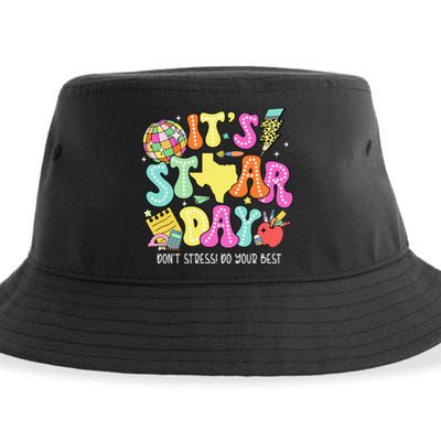 State Testing Retro ItS Staar Day DonT Stress Do Your Best Sustainable Bucket Hat