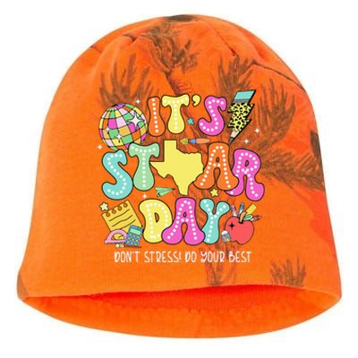 State Testing Retro ItS Staar Day DonT Stress Do Your Best Kati - Camo Knit Beanie