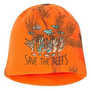 Save The Reefs Save The Planet Sustainable Lifestyle Cool Gift Kati - Camo Knit Beanie