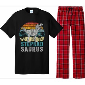 Stepdadsaurus T Rex Dinosaur Stepdad Saurus Fathers Day Pajama Set