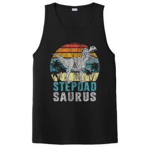 Stepdadsaurus T Rex Dinosaur Stepdad Saurus Fathers Day PosiCharge Competitor Tank