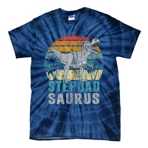 Stepdadsaurus T Rex Dinosaur Stepdad Saurus Fathers Day Tie-Dye T-Shirt