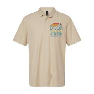 Stepdadsaurus T Rex Dinosaur Stepdad Saurus Fathers Day Softstyle Adult Sport Polo