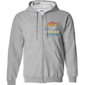 Stepdadsaurus T Rex Dinosaur Stepdad Saurus Fathers Day Full Zip Hoodie