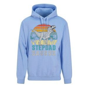 Stepdadsaurus T Rex Dinosaur Stepdad Saurus Fathers Day Unisex Surf Hoodie