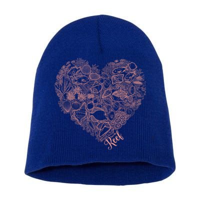 Save The Reef Sea Coral Love Heart Meaningful Gift Short Acrylic Beanie