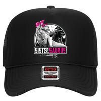 Sistersaurus T Rex Dinosaur Sister Saurus Family Matching High Crown Mesh Back Trucker Hat