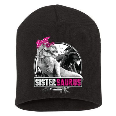 Sistersaurus T Rex Dinosaur Sister Saurus Family Matching Short Acrylic Beanie