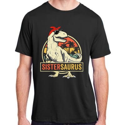 Sistersaurus T Rex Dinosaur Sister Saurus Family Matching Adult ChromaSoft Performance T-Shirt