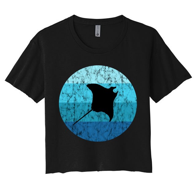 Stingray Ta Ray Retro Vintage Ocean Water Animal Gift Crop Top