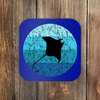 Stingray Ta Ray Retro Vintage Ocean Water Animal Gift Coaster