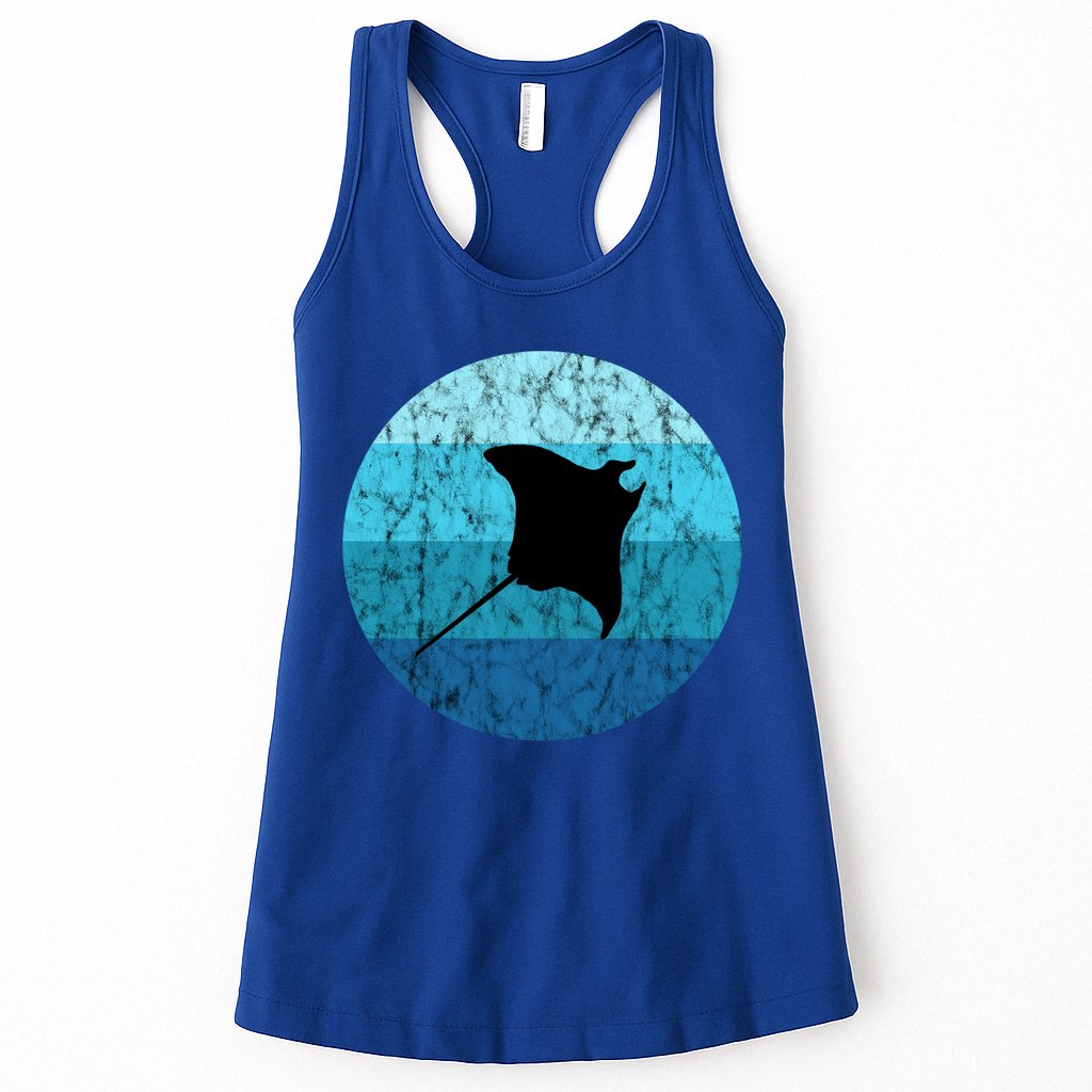 Stingray Ta Ray Retro Vintage Ocean Water Animal Gift Womens Tank Top