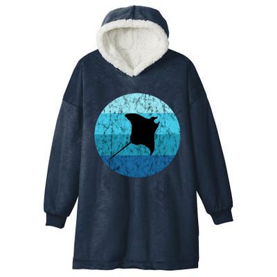 Stingray Ta Ray Retro Vintage Ocean Water Animal Gift Hooded Wearable Blanket