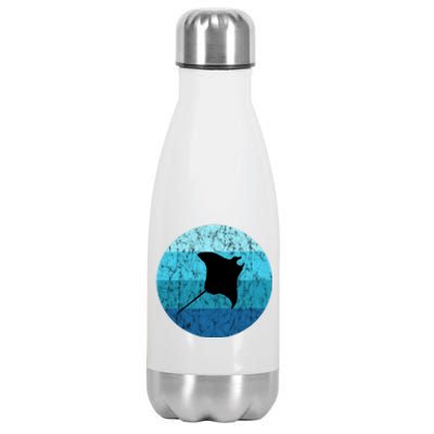 Stingray Ta Ray Retro Vintage Ocean Water Animal Gift Stainless Steel Insulated Water Bottle