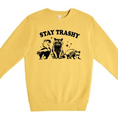 Stay Trashy Raccoon Opossum Skunk Premium Crewneck Sweatshirt