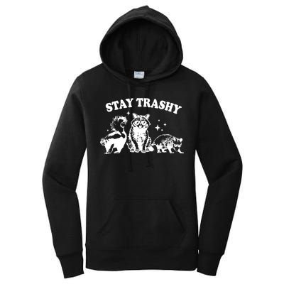 Stay Trashy Raccoon Opossum Skunk Women's Pullover Hoodie