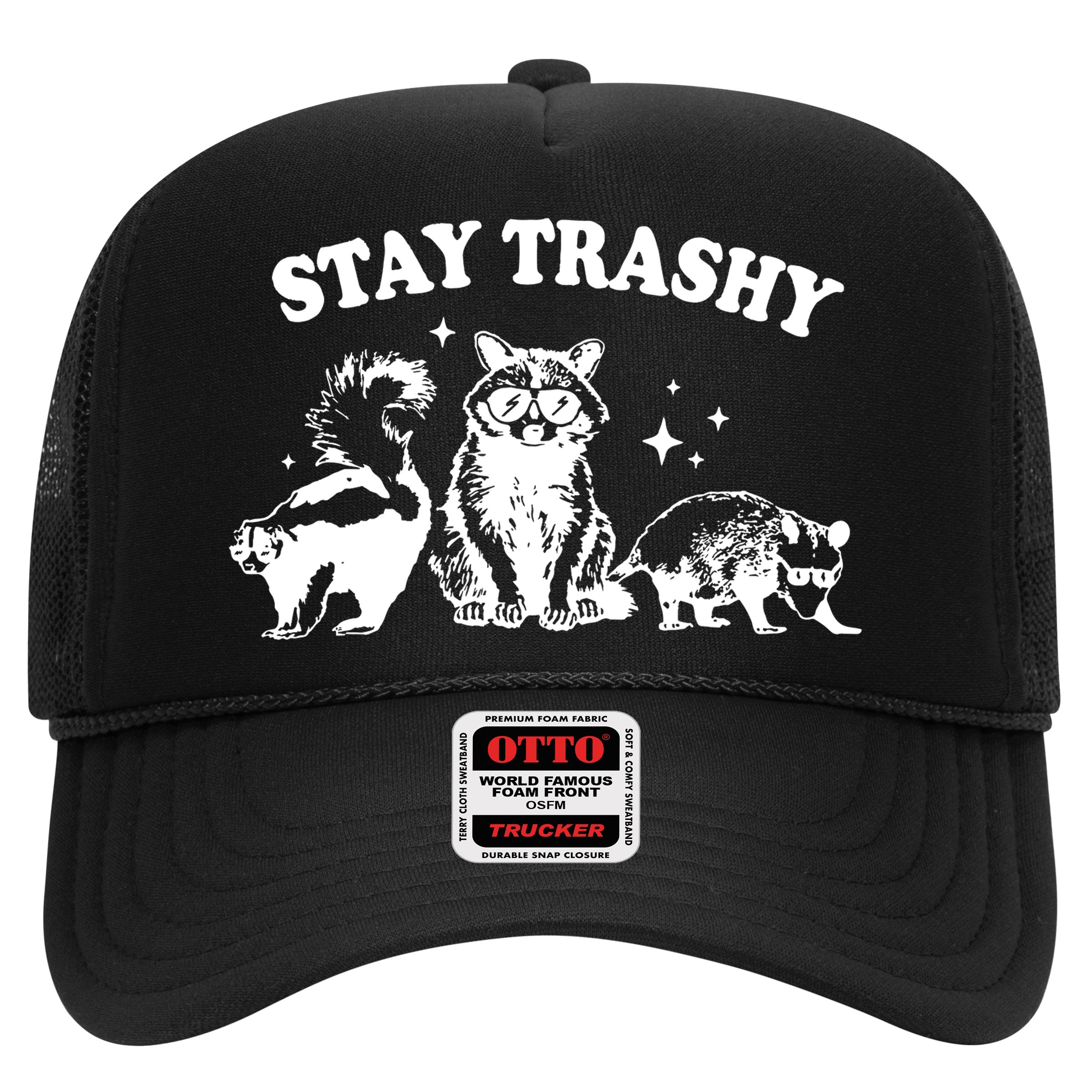Stay Trashy Raccoon Opossum Skunk Hat