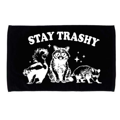 Stay Trashy Raccoon Opossum Skunk Microfiber Hand Towel