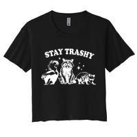 Stay Trashy Raccoon Opossum Skunk Women's Crop Top Tee