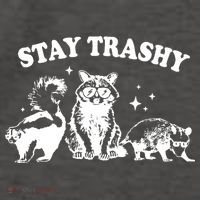 Stay Trashy Raccoon Opossum Skunk Vector Backpack