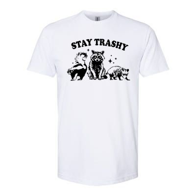 Stay Trashy Raccoon Opossum Skunk Softstyle CVC T-Shirt