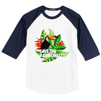 Save The Rainforest Earth Day Environmental Baseball Sleeve Shirt