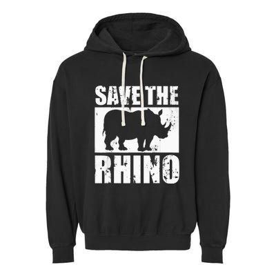 Save The Rhino Garment-Dyed Fleece Hoodie