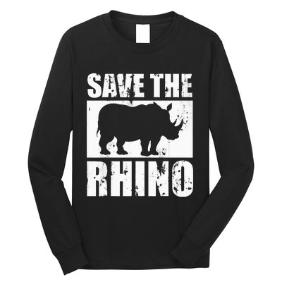 Save The Rhino Long Sleeve Shirt