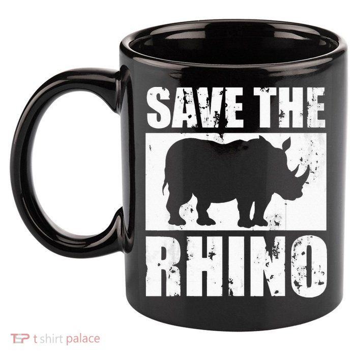 Save The Rhino 11oz C Handle Ceramic Mug